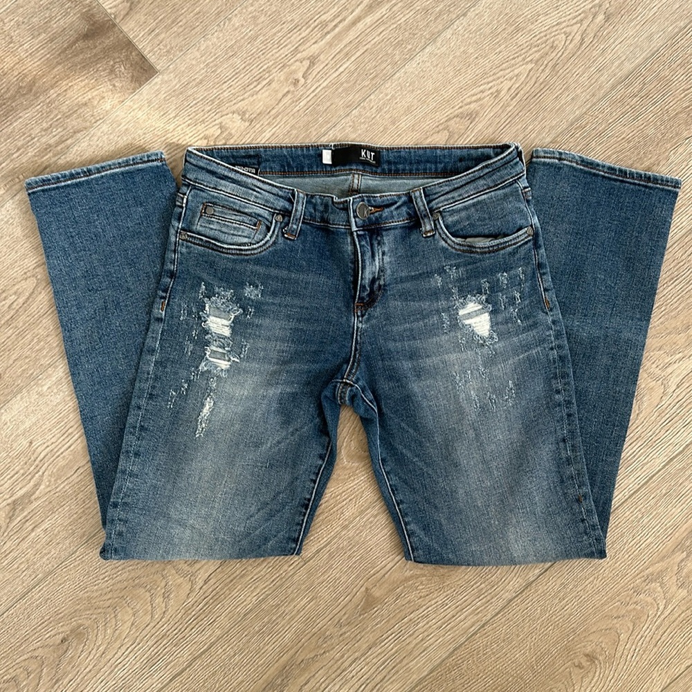 Women’s KUT boyfriend style denim blue jeans - Size 8